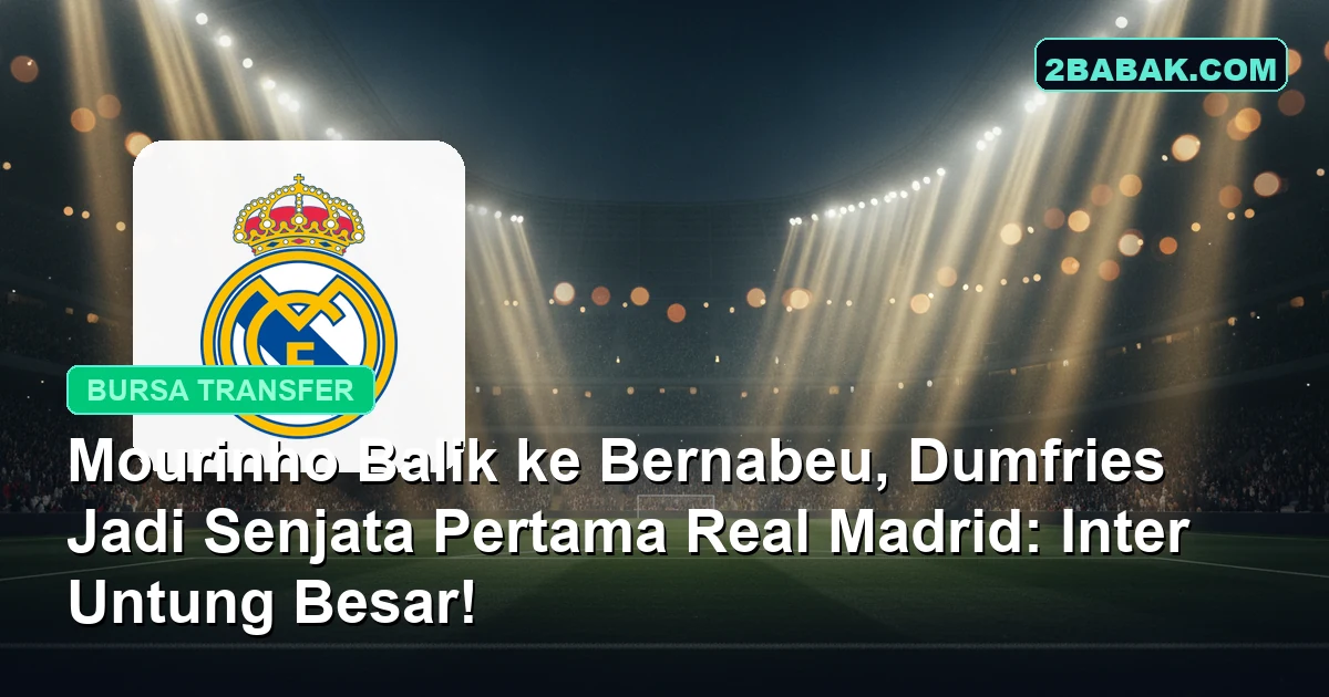 Mourinho Balik ke Bernabeu, Dumfries Jadi Senjata Pertama Real Madrid: Inter Untung Besar!