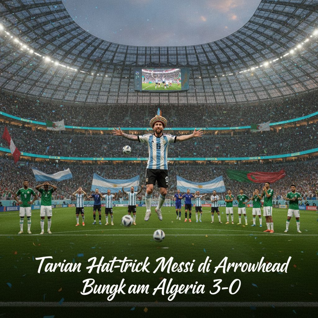 Tarian Hat-trick Messi di Arrowhead Bungkam Algeria 3-0