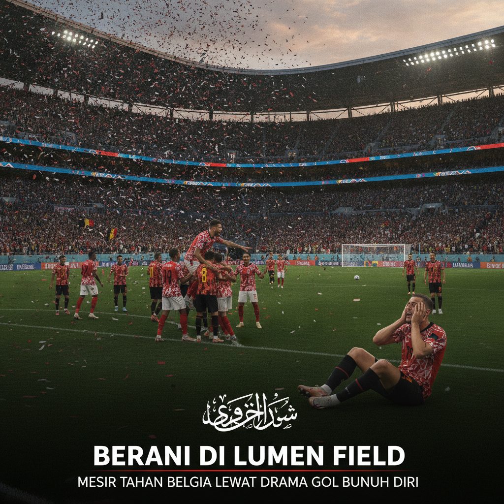 Berani di Lumen Field, Mesir Tahan Belgia Lewat Drama Gol Bunuh Diri
