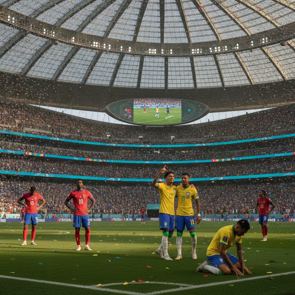 Cunha Pesta Gol, Vinicius Menutup Babak Pertama: Brazil Lumat Haiti 3-0 di Philadelphia