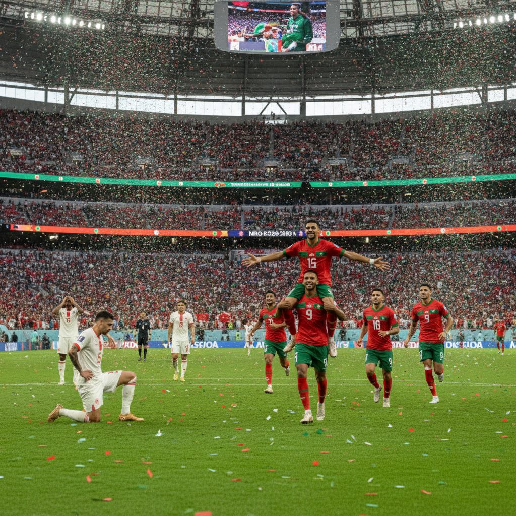Ounahi Menari di Houston, Maroko Kubur Mimpi Kanada di NRG Stadium