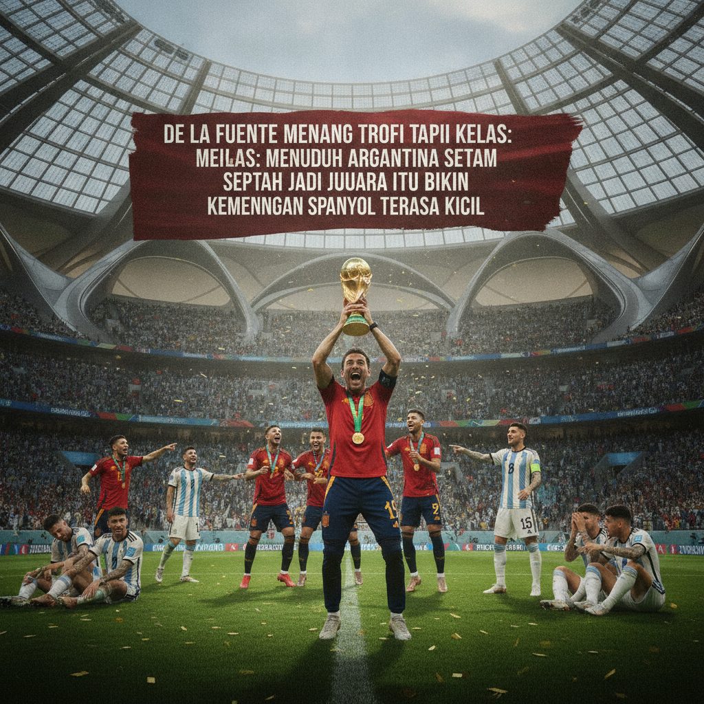 De la Fuente Menang Trofi tapi Kalah Kelas: Menuduh Argentina Setelah Jadi Juara Itu Bikin Kemenangan Spanyol Terasa Kecil