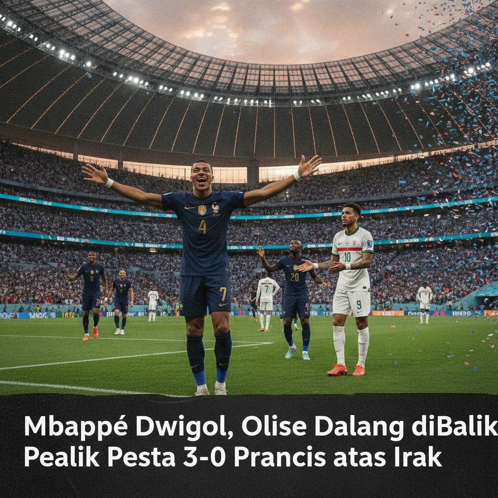 MbappΓ© Dwigol, Olise Dalang di Balik Pesta 3-0 Prancis atas Irak