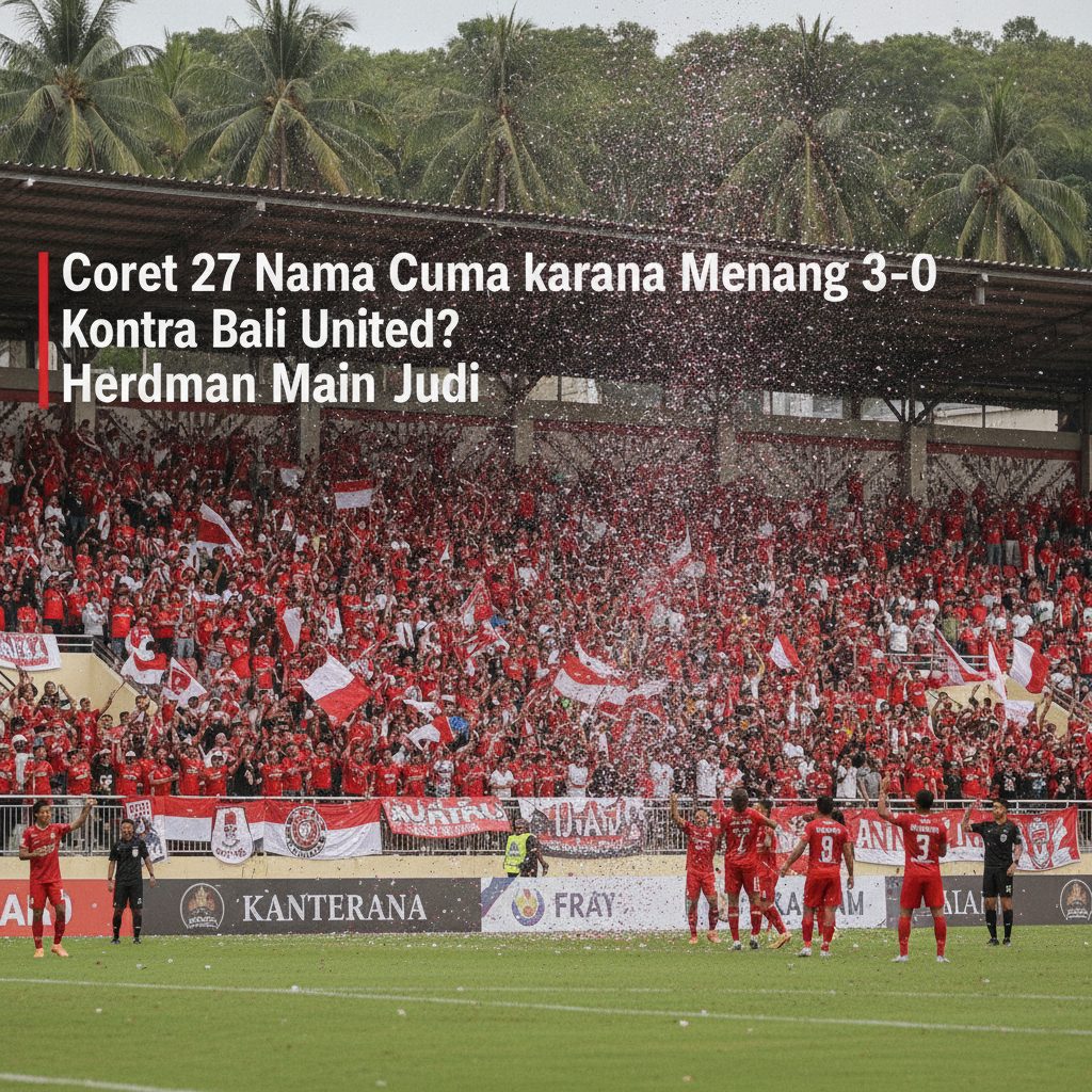 Coret 27 Nama Cuma karena Menang 3-0 Kontra Bali United? Herdman Main Judi