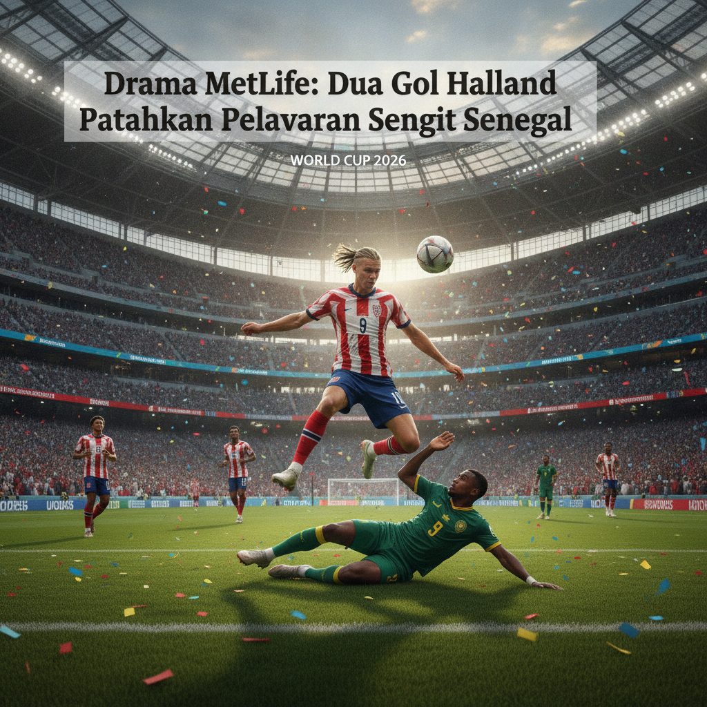 Drama MetLife: Dua Gol Haaland Patahkan Perlawanan Sengit Senegal