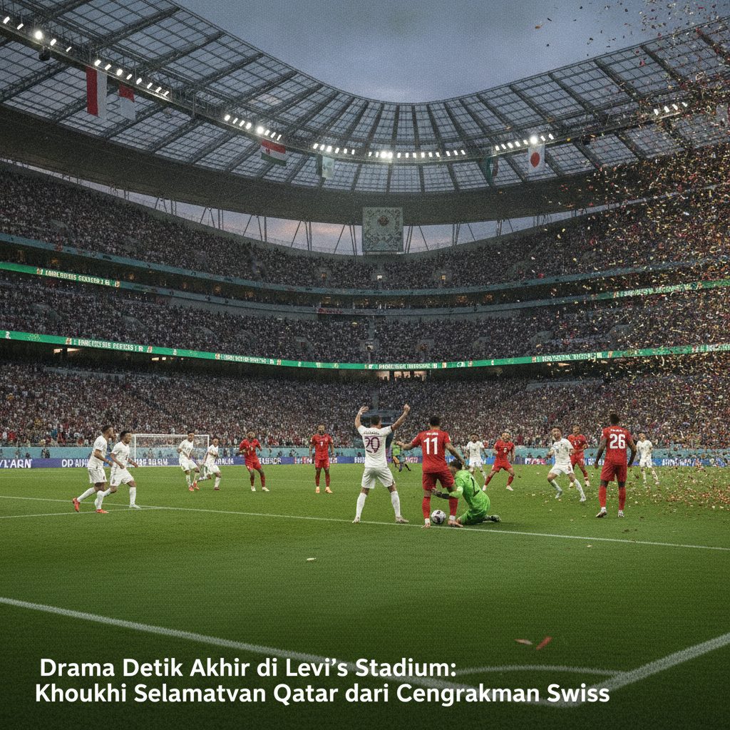 Drama Detik Akhir di Levi's Stadium: Khoukhi Selamatkan Qatar dari Cengkeraman Swiss