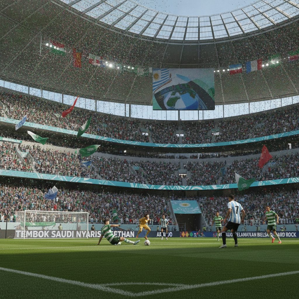 Tembok Saudi Nyaris Bertahan, Araujo Selamatkan Bielsa di Hard Rock