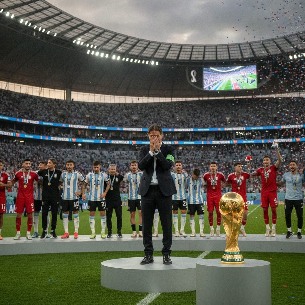 Scaloni Menangis di Podium Kekalahan, dan Itu Justru Cara Terbaik Menutup Era Emasnya