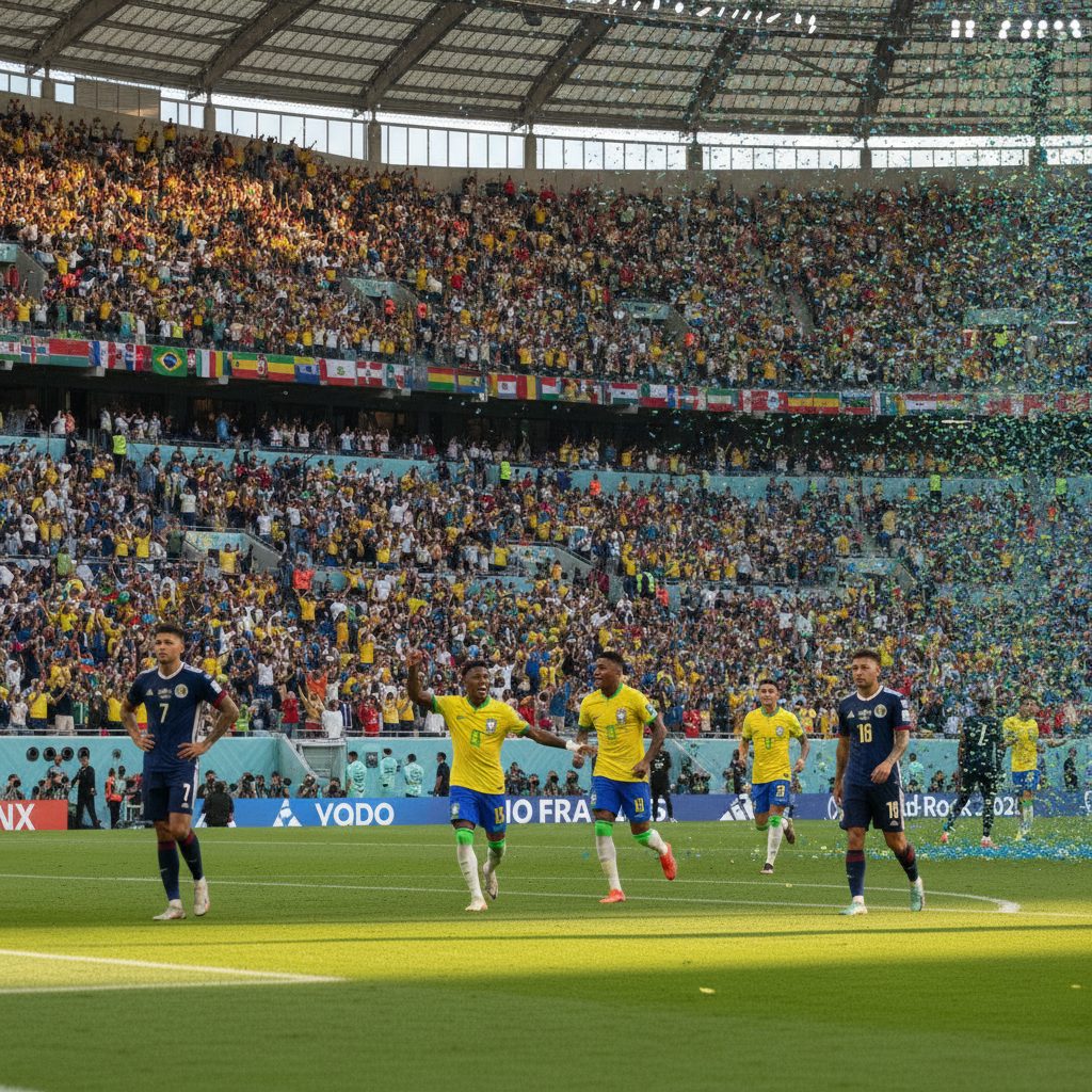 Vinicius Junior Borong Dua Gol, Brazil Robohkan Scotland 3-0 di Hard Rock Stadium