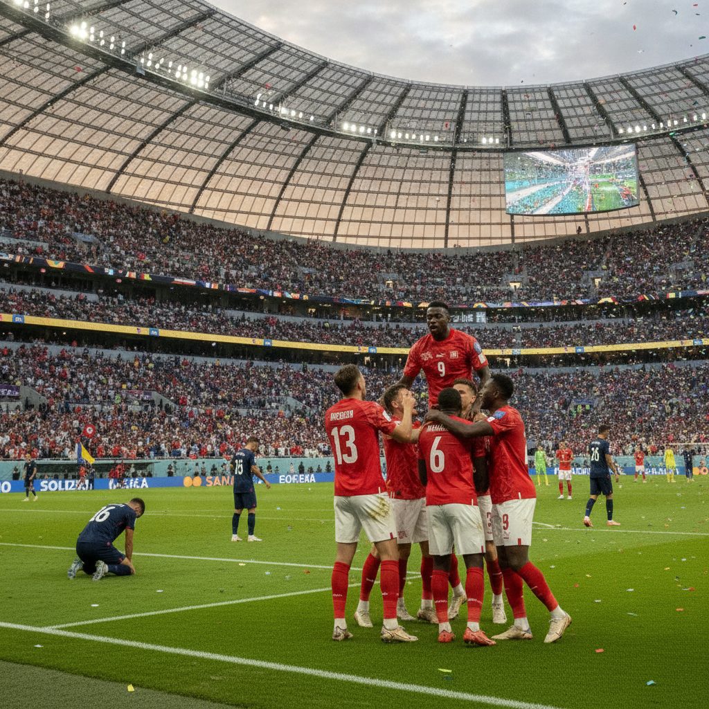 Ledakan 16 Menit di SoFi: Manzambi Pahlawan Kejut, Swiss Hancurkan Bosnia 4-1