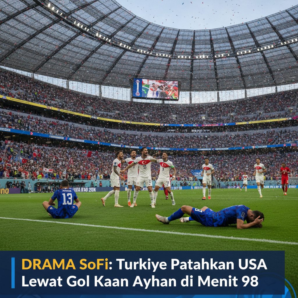 Drama SoFi: TΓΌrkiye Patahkan USA Lewat Gol Kaan Ayhan di Menit 98
