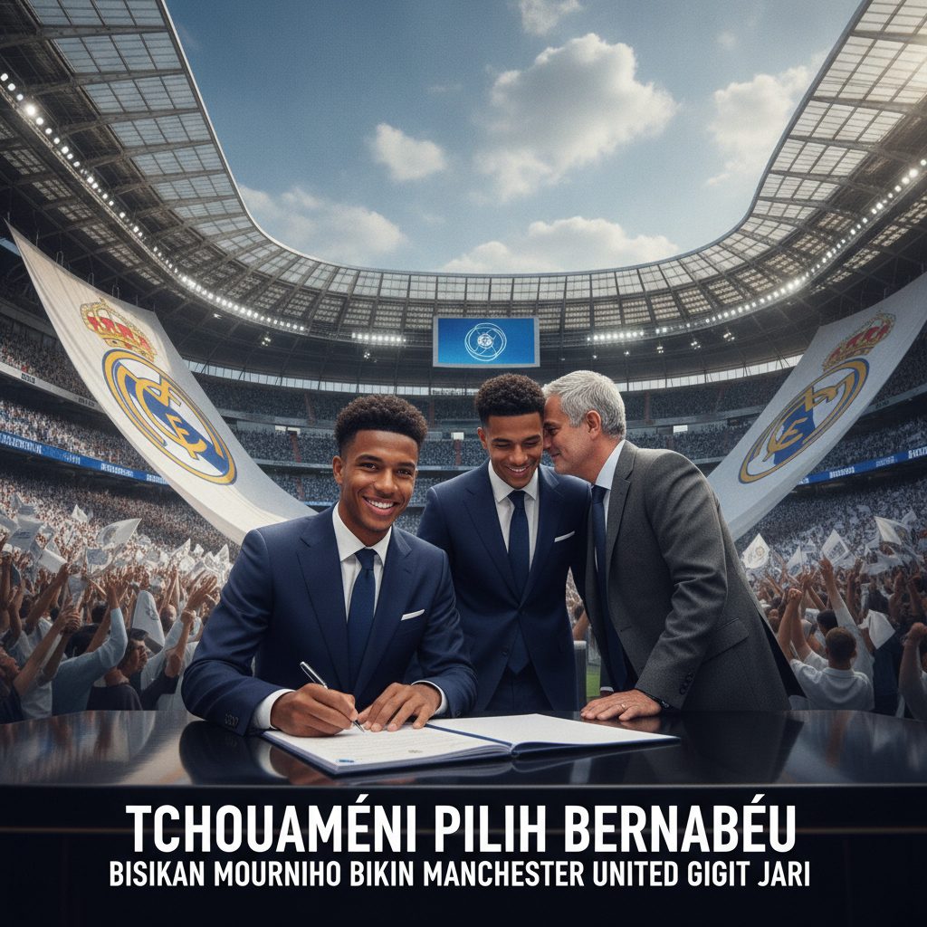 Tchouam&eacute;ni Pilih Bernab&eacute;u: Bisikan Mourinho Bikin Manchester United Gigit Jari