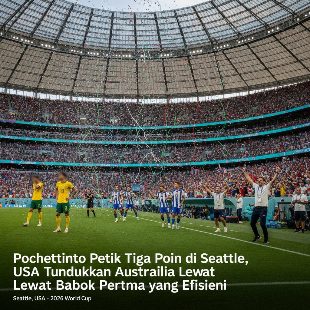 Pochettino Petik Tiga Poin di Seattle, USA Tundukkan Australia Lewat Babak Pertama yang Efisien
